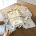 Floral mulberry silk chiffon scarf, 70x70cm square women's neckerchief and bag accessory. - SJ174-JKF