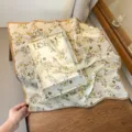 Floral print silk scarf for women, lightweight square scarf 70x70cm, elegant neckerchief. - SJ185-JKF