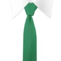 Green knitted necktie for men, solid color casual knitted tie with arrow shape design. - Arrow-Shaped / 145*6cm / 031 Dark Green