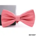 Farfallino texturizzato rosa da uomo, elegante accessorio in tessuto matrimonio affari. - Rosa (MBT989P)