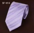 Men's business purple striped necktie, classic twill design variant for formal wear. - SF-H14