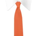 Solid orange knit tie for men, stylish pointed end design, perfect for casual and business wear. - Arrow-Shaped / 145*6cm / 032 Orange