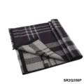 Men women imitation cashmere scarf winter warm plaid tassel scarf viscose fiber shawl - Dark Purple Grey