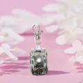 Portachiavi Orologio Tasca Auto Argento Ciondolo Veicolo Simpatico Regalo Studente - Argento