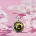 Vintage Pocket Watch Necklace Quartz Watch with Elephant Pattern Silver Pendant Jewelry - Jungle Elephant