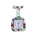 Square printed silicone nurse watch for medical staff and students, quartz movement fob watch. - Fashion Print