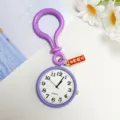 Leuke paarse sleutelhanger zakhorloge student examen quartz horloge met succes hangende - Lampvormige Sluiting Paars