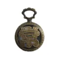 Vintage bronze pocket watch antique hollow quartz necklace pendant gift unisex accessory - Regular
