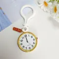 Studenten zakhorloge schattige witte sleutelring quartz klok draagbare horloge - Lampvormige Sluiting Goud