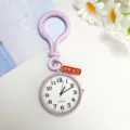 Paarse zakhorloge voor studenten, quartz horloge met sleutelhanger en examen hanger. - Lampvormige Sluiting Lichtpaars