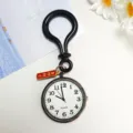 Student kwarts zakhorloge sleutelhanger schattige examen horloge witte wijzerplaat - Lampvormige Sluiting Zwart