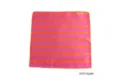 Rosa und orange gestreiftes Einstecktuch für Herren, feines Mikrofasertuch und kleines Tuch. - PSTY702#P