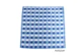 Blau-weisses kariertes Einstecktuch Detail, klassisches Muster fur Herren Anzug. - PSYS521#P