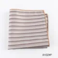 Classico fazzoletto da taschino a righe per uomo, elegante pochette in poliestere per abito. - XH32#P