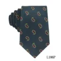 Donkerblauwe herenstropdas met paisley patroon, klassiek stijlvol accessoire voor zaken en feest. - Klassiek Paisley (L186P)