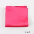 Felroze pochet voor heren, klassieke effen polyester zakdoek voor formele kostuums en pakken. - XH41#P