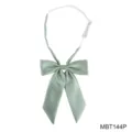 Green JK uniform bow tie with adjustable white strap, sweet school style accessory for daily wear. - Light Green Plaid (MBT144P)