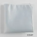 Heren effen lichtblauwe pochet kostuum zakdoek polyester zijde vierkante sjaal detail - XH54#P