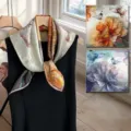 Prachtige zijden vierkante sjaal met bloemen- en vlinderprint, elegant accessoire. - SJ1504-JKF