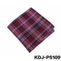 Heren bourgondië geruit pochet met glanzende zijde look voor heren pak zakdoek chic - PS109