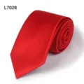 Rote Business Krawatte, klassisches Webdesign, perfekt für formelle Anzüge und den Alltag. - L7028