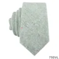 Men's casual green tweed necktie with colorful speckles, stylish business dress tie accessory. - Light Green Tweed