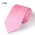 Rosa Business Krawatte für Herren, 7cm schmale formelle Krawatte aus Polyester für Anzüge. - L7030