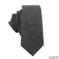 Grey herringbone pattern men necktie classic business formal suit accessory stylish 2287P - Gray Herringbone