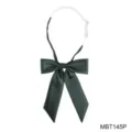 Dark green lattice JK bow tie for women, campus style Japanese uniform neck ribbon accessory. - Dark Green Plaid (MBT145P)