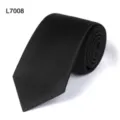 Schwarze Business-Krawatte für Herren, formelle Anzugkrawatte Variante, 7cm Polyester Accessoire - L7008