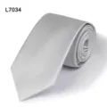 Graue Herren Business gewebte formelle Krawatte, 7cm einfarbige schmale Anzugkrawatte. - L7034
