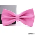 Farfallina rosa uomo matrimonio lavoro elegante tessuto testurizzato accessorio tinta unita - Griglia Rosa (MBT991P)