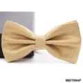Classico farfallino dorato da uomo, elegante design testurato per matrimoni ed eventi formali. - Dorato (MBT9904P)