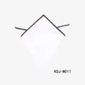 Pochette de costume blanche pour homme en coton avec bordure contrastée foncée élégante. - KDJ-M011 marron