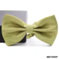 Farfallino testurizzato verde per uomo matrimonio affari abbigliamento formale cravatta - Giallo-Verde (MBT995P)
