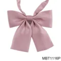 Roze satijnen JK uniform strik kraag college stijl platte lint accessoire SKU item. - Platte Strik (MBT1116P) / Roze