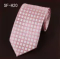Men's business pink geometric pattern necktie wedding formal wear accessory stylish tie - SF-H20