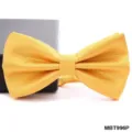 Farfallino testurizzato giallo da uomo classico matrimonio affari accessorio collo - Griglia Gialla (MBT996P)