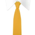 Men's yellow knitted necktie solid color arrow shape fashion casual business tie. - Arrow-Shaped / 145*6cm / 040 Bright Yellow