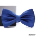 Farfallino testurizzato blu da uomo, accessorio classico per matrimoni e affari. - Blu Reale (MBT999P)