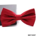 Farfallina rossa con motivi da uomo, elegante cravatta a farfalla in tessuto per matrimoni ed eventi. - Quadri Rossi (MBT1005P)