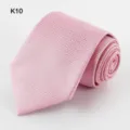 Pink geometric patterned men's formal business necktie for wedding and official events. - Pink Geometric Greek Key (K10)