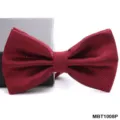 Farfallina bordeaux a quadri per uomo affari matrimonio sposo tessuto strutturato classico - Griglia Borgogna (MBT1008P)