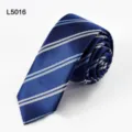 Blue Striped Skinny Tie 6cm Narrow Necktie for Men Fashion Student Business Suit - L5016