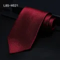 Men's Red Silk Woven Jacquard Necktie Style Variant Business Formal Wear L85-HS21 - L85-HS21
