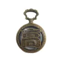 Vintage Bronze Pocket Watch Gao Surname Quartz Pendant Necklace For Men Women Gift - Height