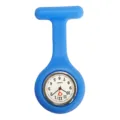 Blue silicone nurse fob watch with quartz movement and clear dial for medical staff and students. - No. 12 Light Blue