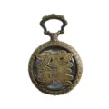 Vintage Bronze Hollow Pocket Watch Necklace Antique Quartz Pendant Gift For Men Women - Surname Gong