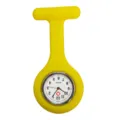 Yellow silicone nurse fob watch, vibrant color pocket brooch watch for medical use. - No. 6 Yellow