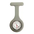Grey silicone nurse fob watch, quartz movement brooch pocket watch for medical staff. - No. 13 Light Gray
